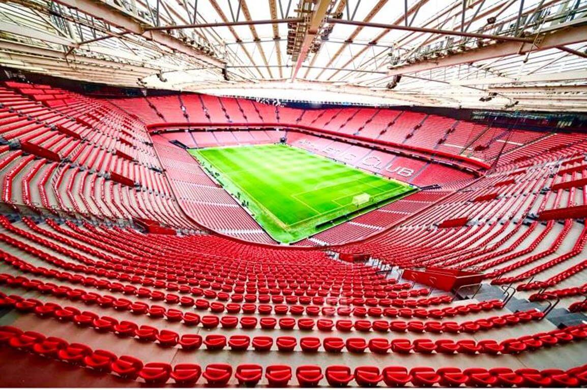 Panorámica interna del estadio de San Mamés, en Bilbao (Foto: Athletic Club).