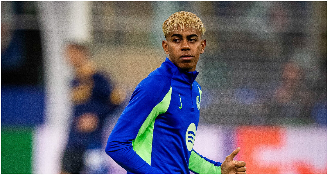 Lamine Yamal, en la previa del Inter-Barcelona (foto: FCB TW).