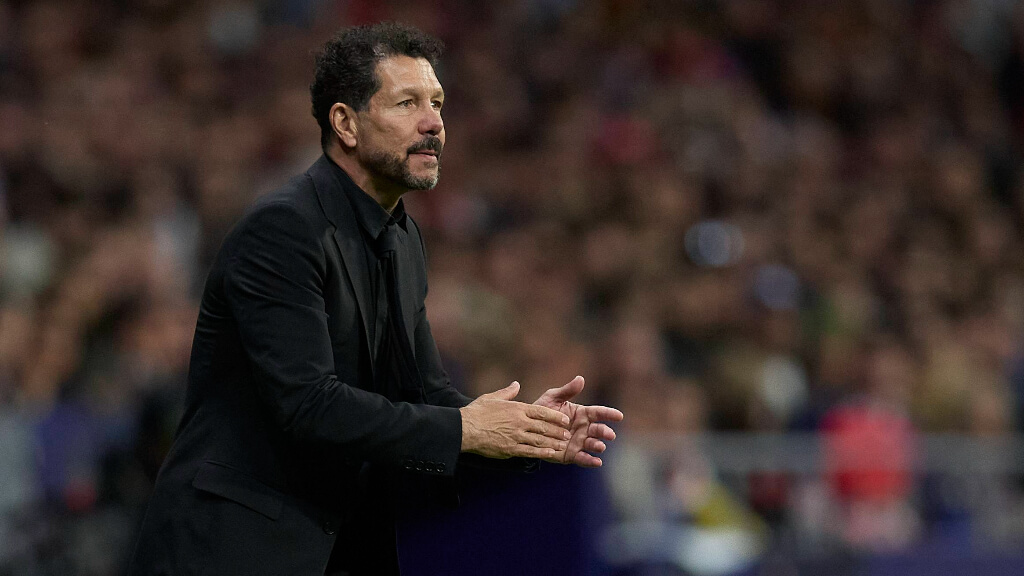 Diego Pablo Simeone, en un partido del Atlético de Madrid (Cordon Press)