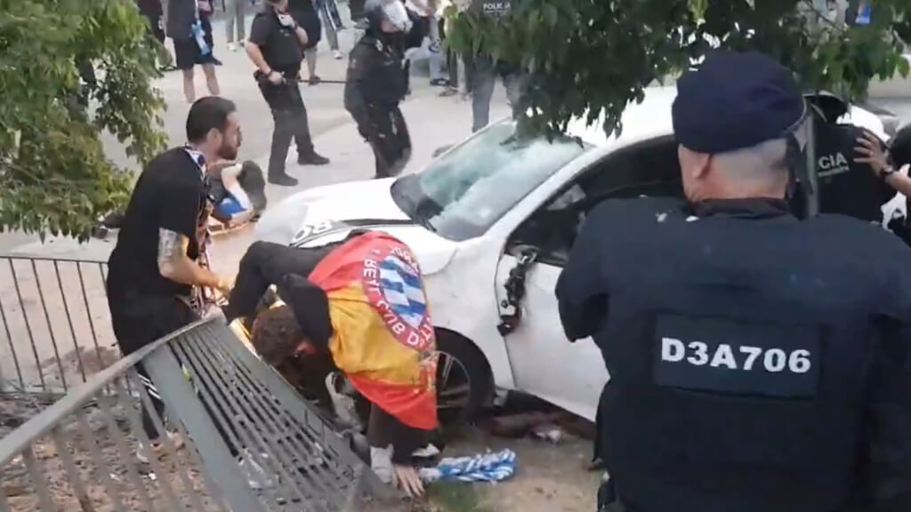 El incidente en la previa del Espanyol-Barcelona (Fuente: redes sociales)