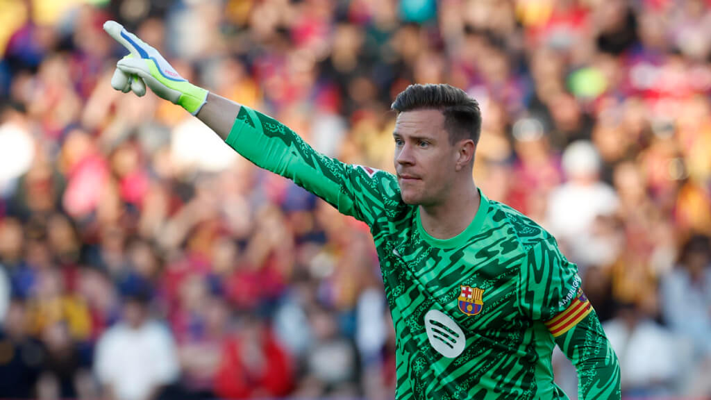 Ter Stegen durante el partido contra el Villarreal (Fuente: EFE)