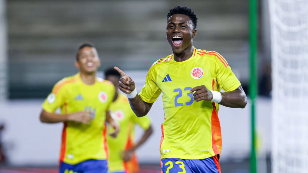 Néiser Villarreal, en un partido con Colombia (Fuente: Conmebol)