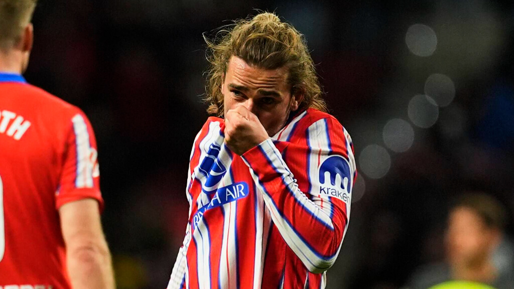 Antoine Griezmann celebra un gol con el Atlético de Madrid (Cordon Press)