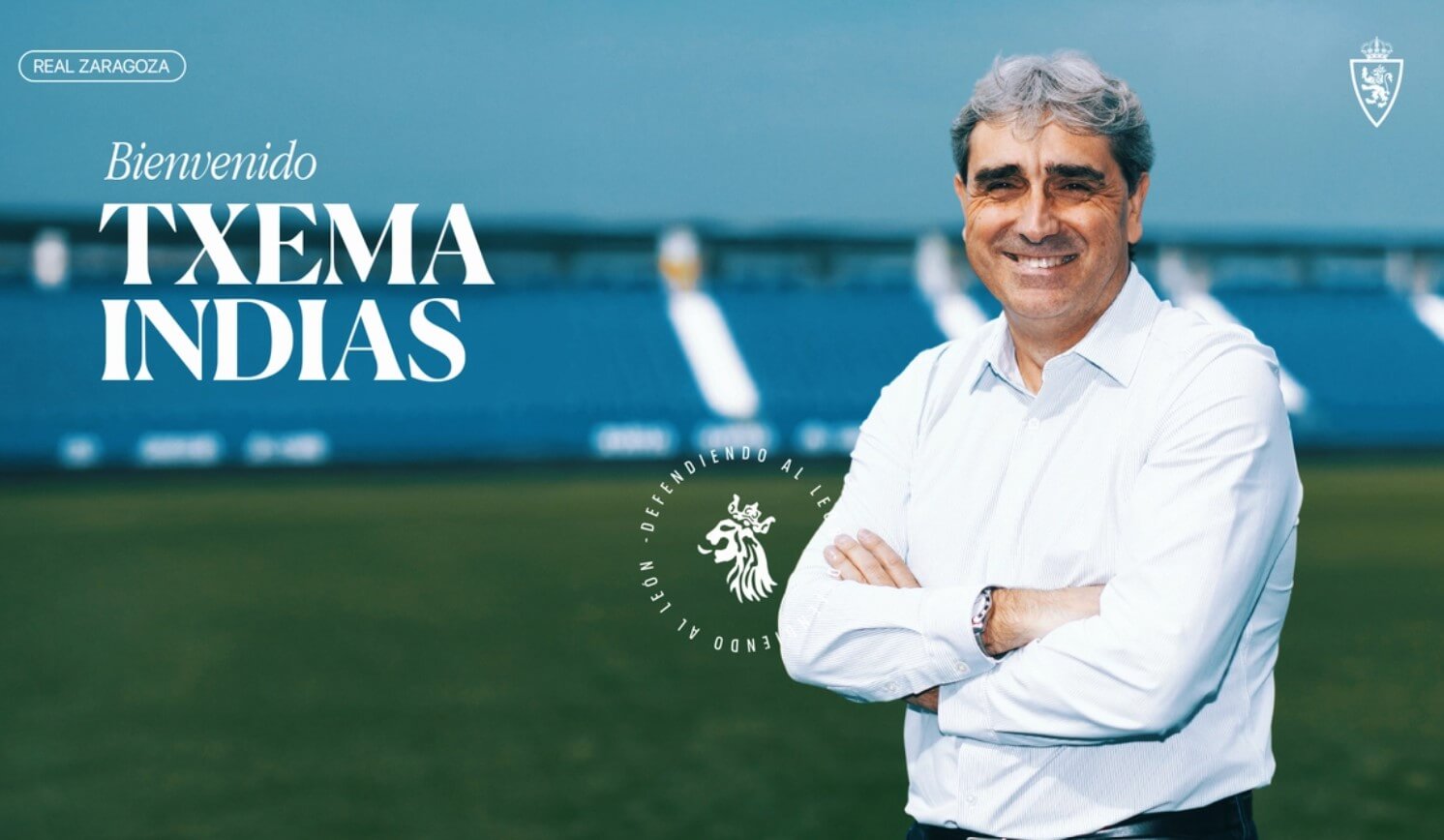 Txema Indias, anunciado en el Real Zaragoza.