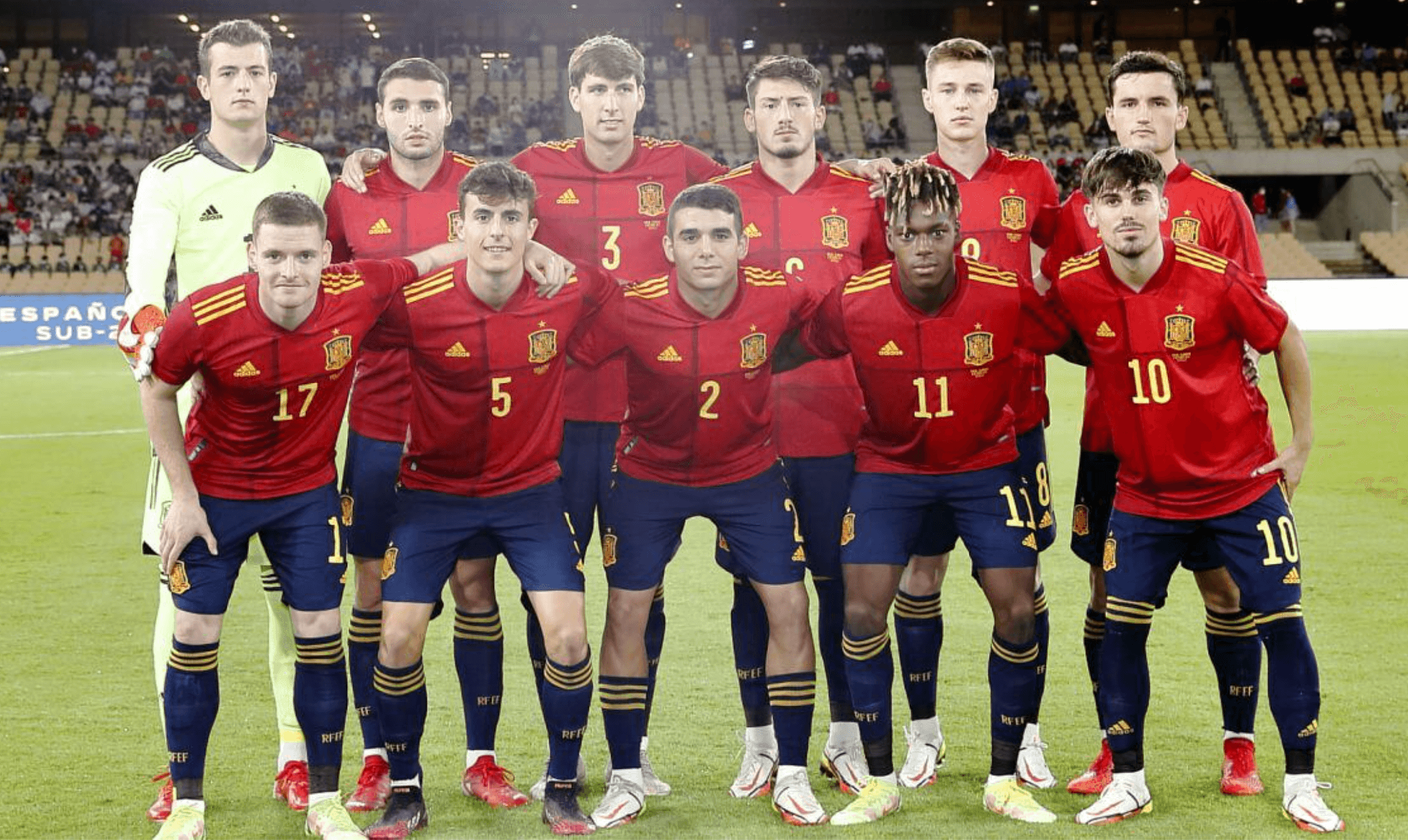 Seleccción española sub 21 con Julen Agirrezabala y Hugo Guillamón