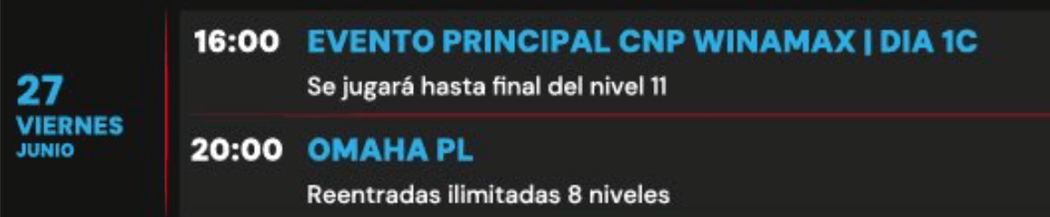 El menú del día
