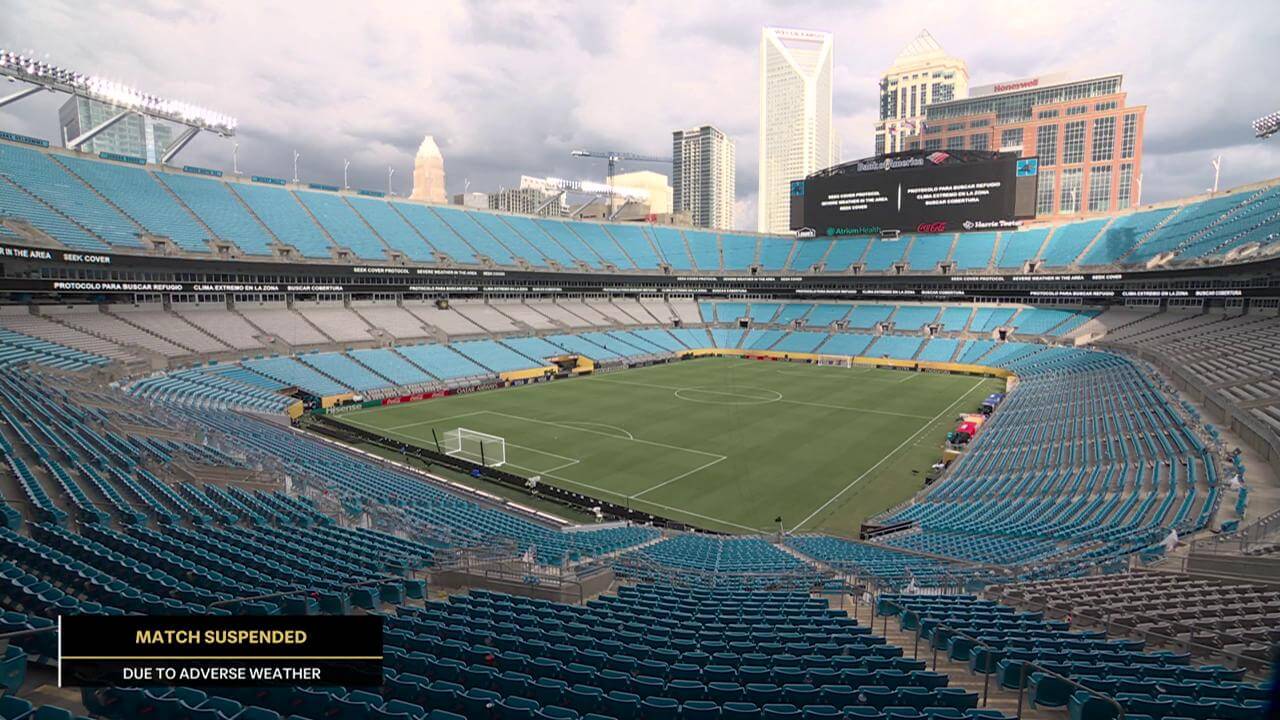 El estadio de Charlotte totalmente vacío