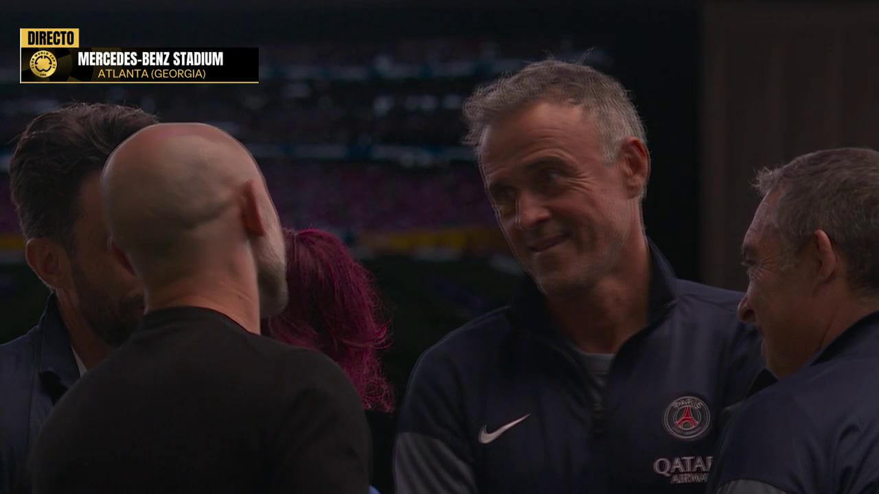Javier Mascherano y Luis Enrique han compartido una breve charla