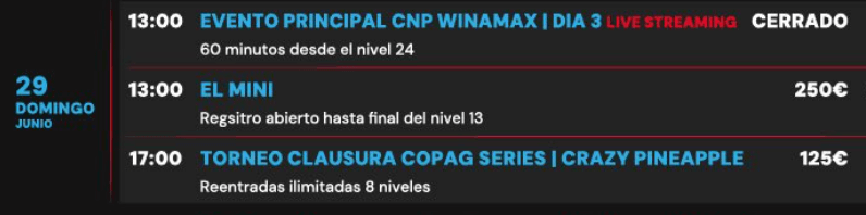 El menú del día