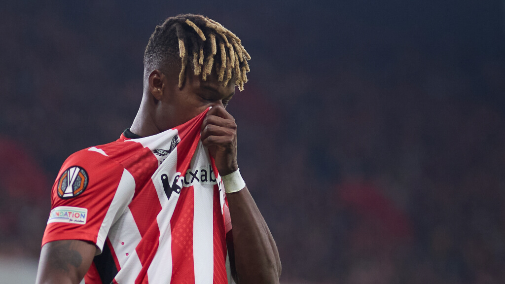 Nico Williams, en un partido con el Athletic Club (Europa Press)