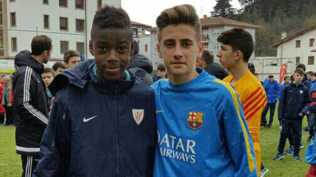 Nico Williams y Robert Navarro de niños (@AthleticClub)