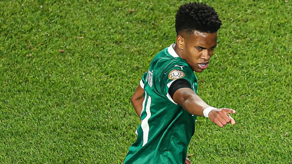 Estevao, en el Palmeiras - Chelsea (Foto: X)