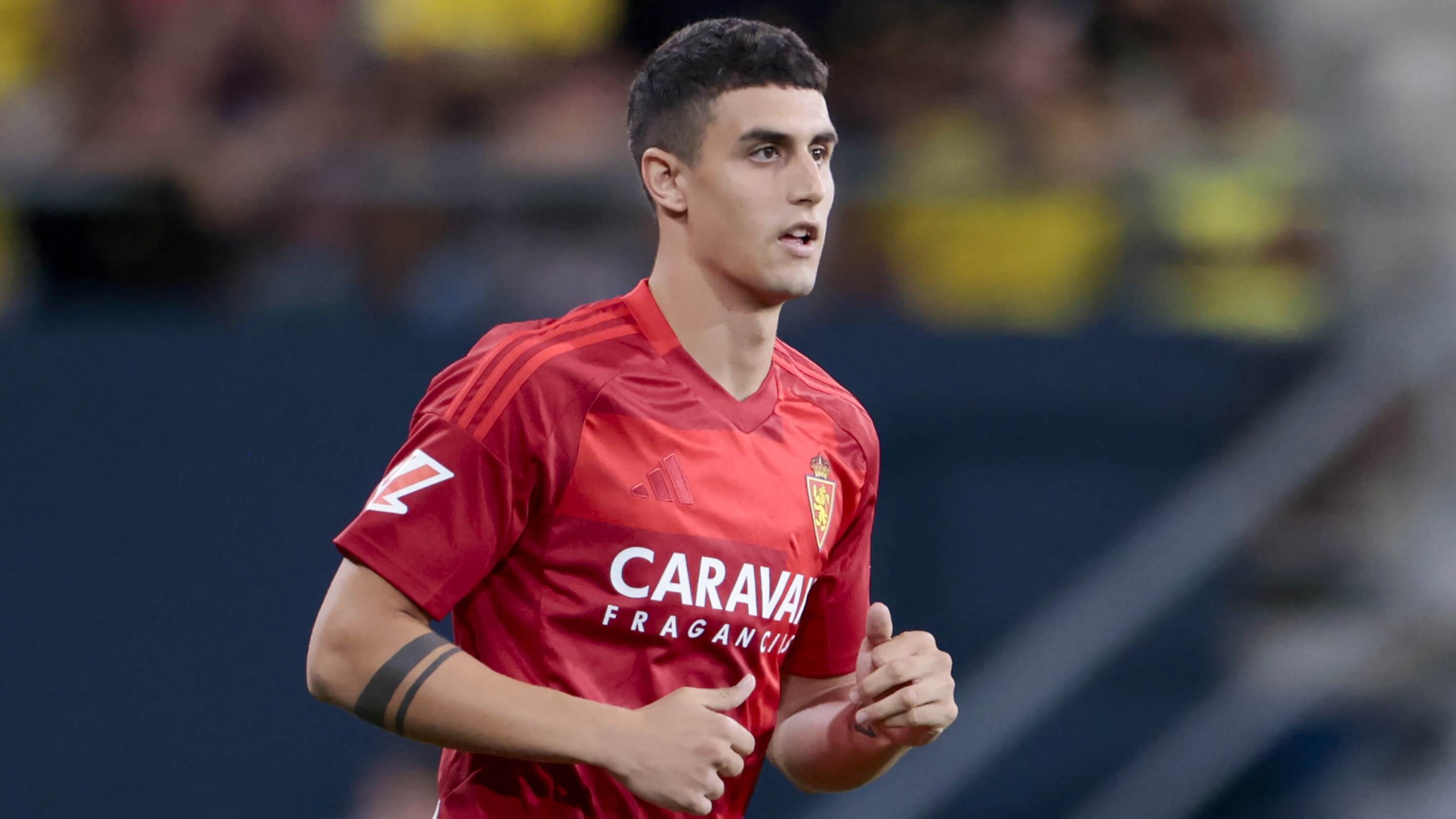 Marcos Luna, con el primer equipo (Foto: Real Zaragoza).