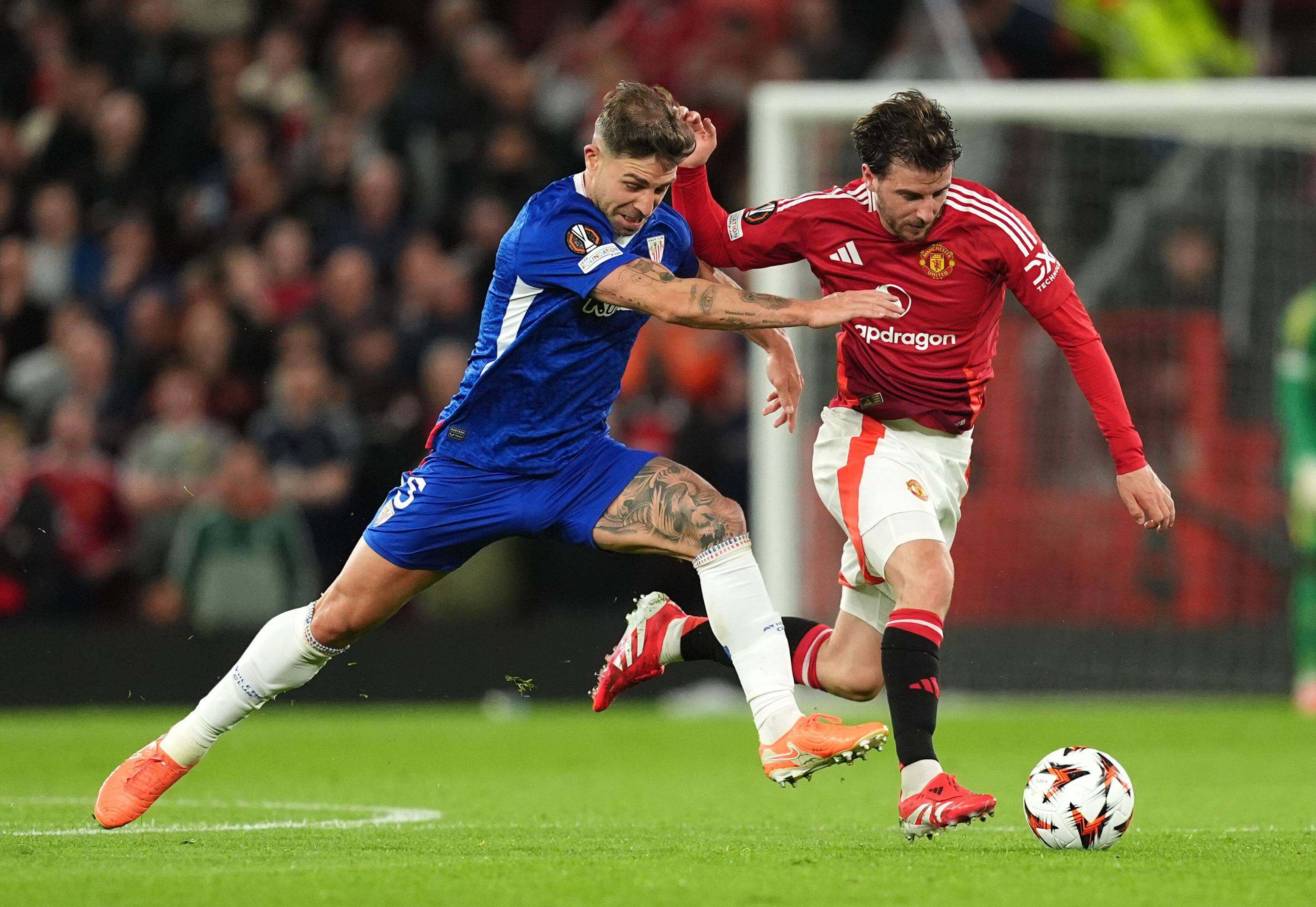 Yeray Álvarez, en el Manchester United-Athletic en el que dio positivo (Foto: Cordon Press).