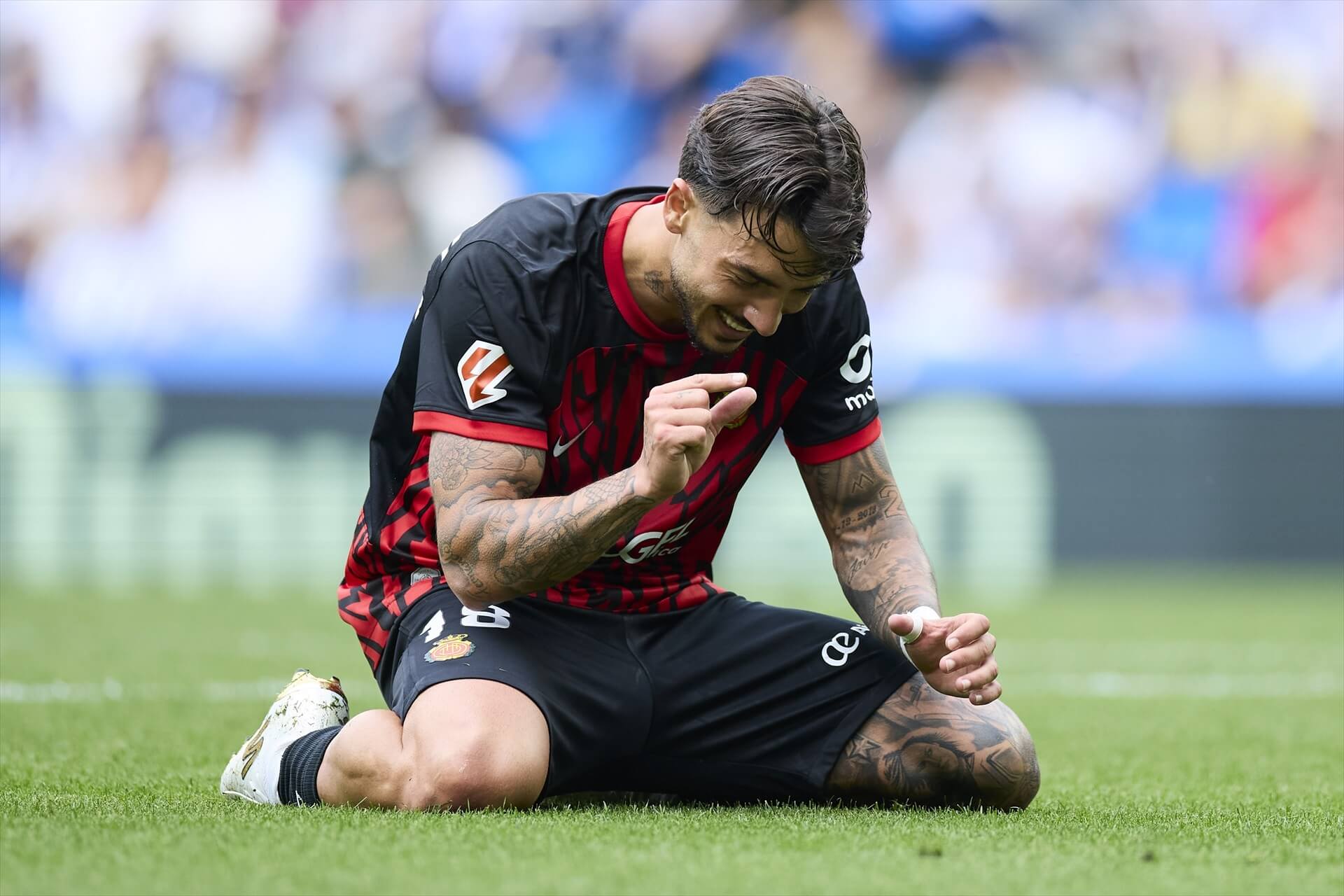 Antonio Sánchez se lamenta durante el Real Sociedad-Mallorca (Foto: Europa Press).