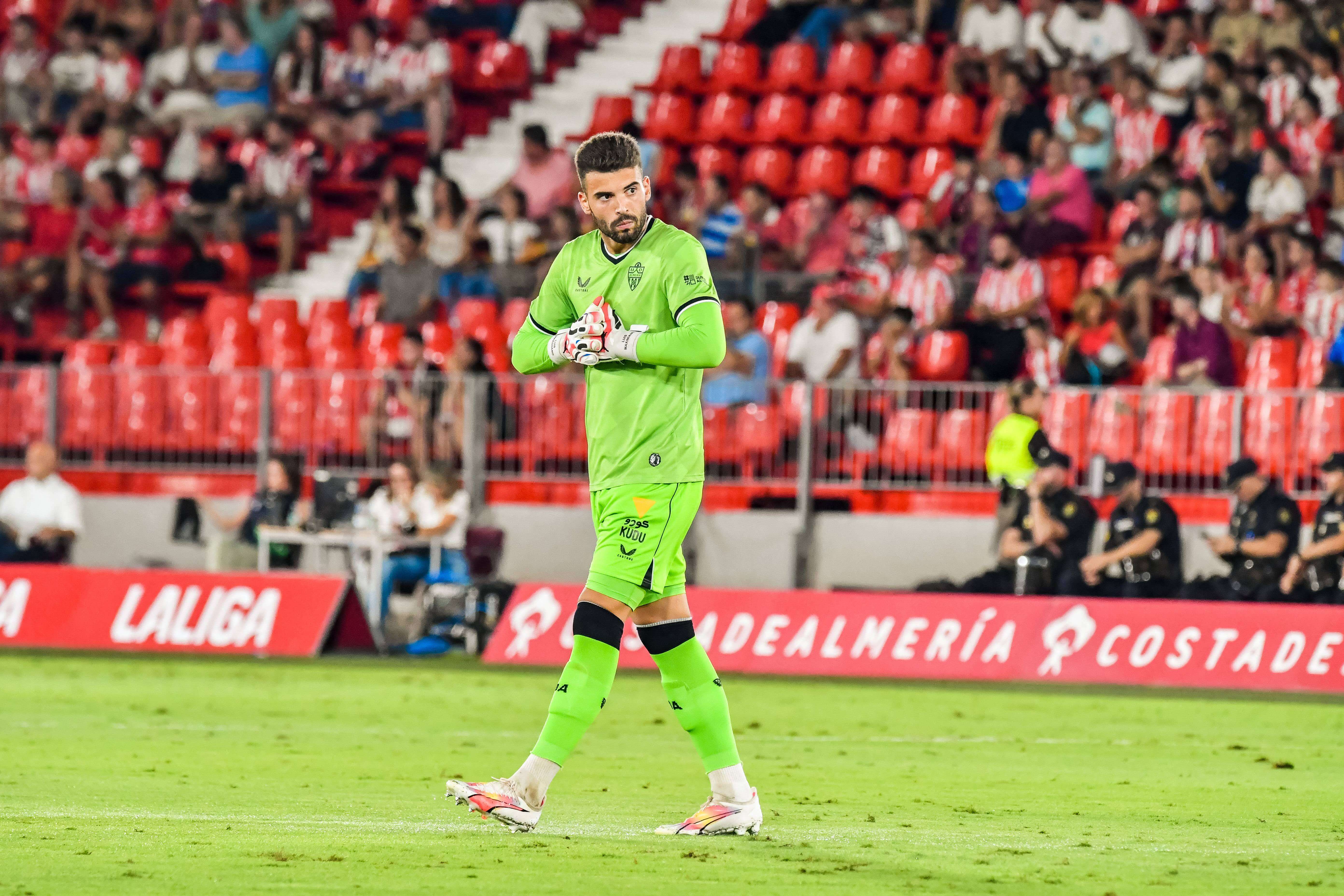 Luís Maximiano, en un partido de la UD Almería (Foto: CordonPress).