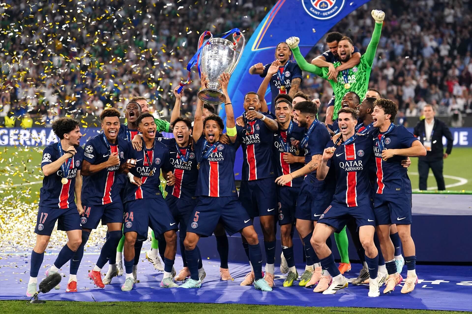 El PSG celebra la victoria en la final de Champions League 2025 (Europa Press)