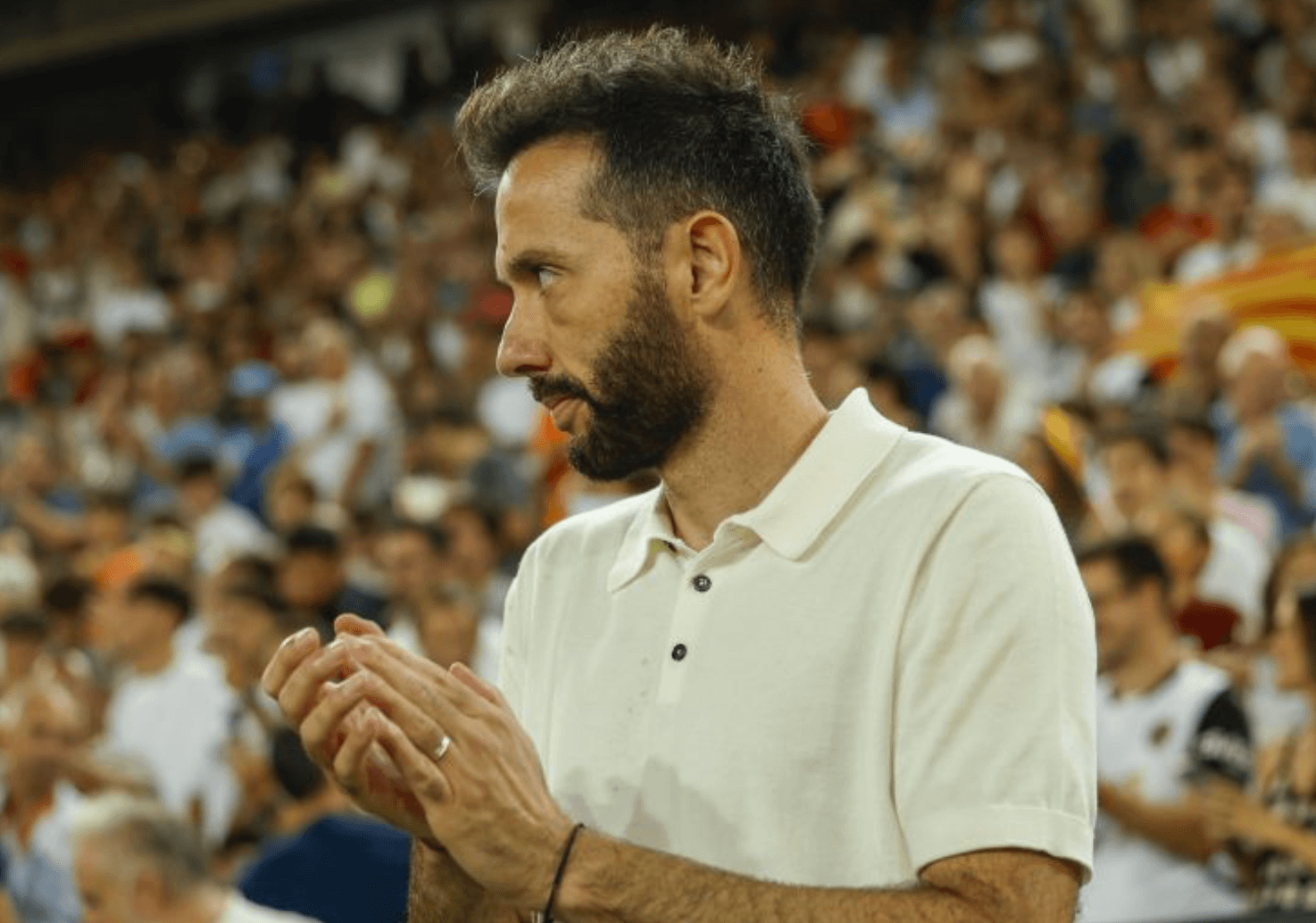 Corberán en el Valencia-Getafe (Foto: LALIGA)