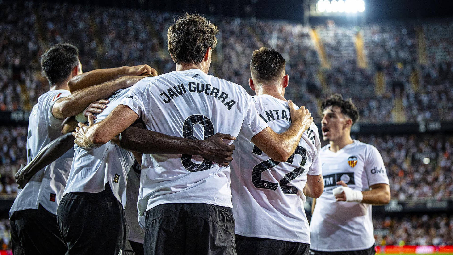 Alegría de gol en Mestalla ante el Getafe (Foto: Valencia CF)