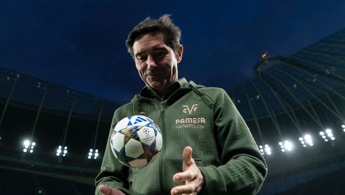 Marcelino, en la previa del partido de Champions (Foto: Villarreal)