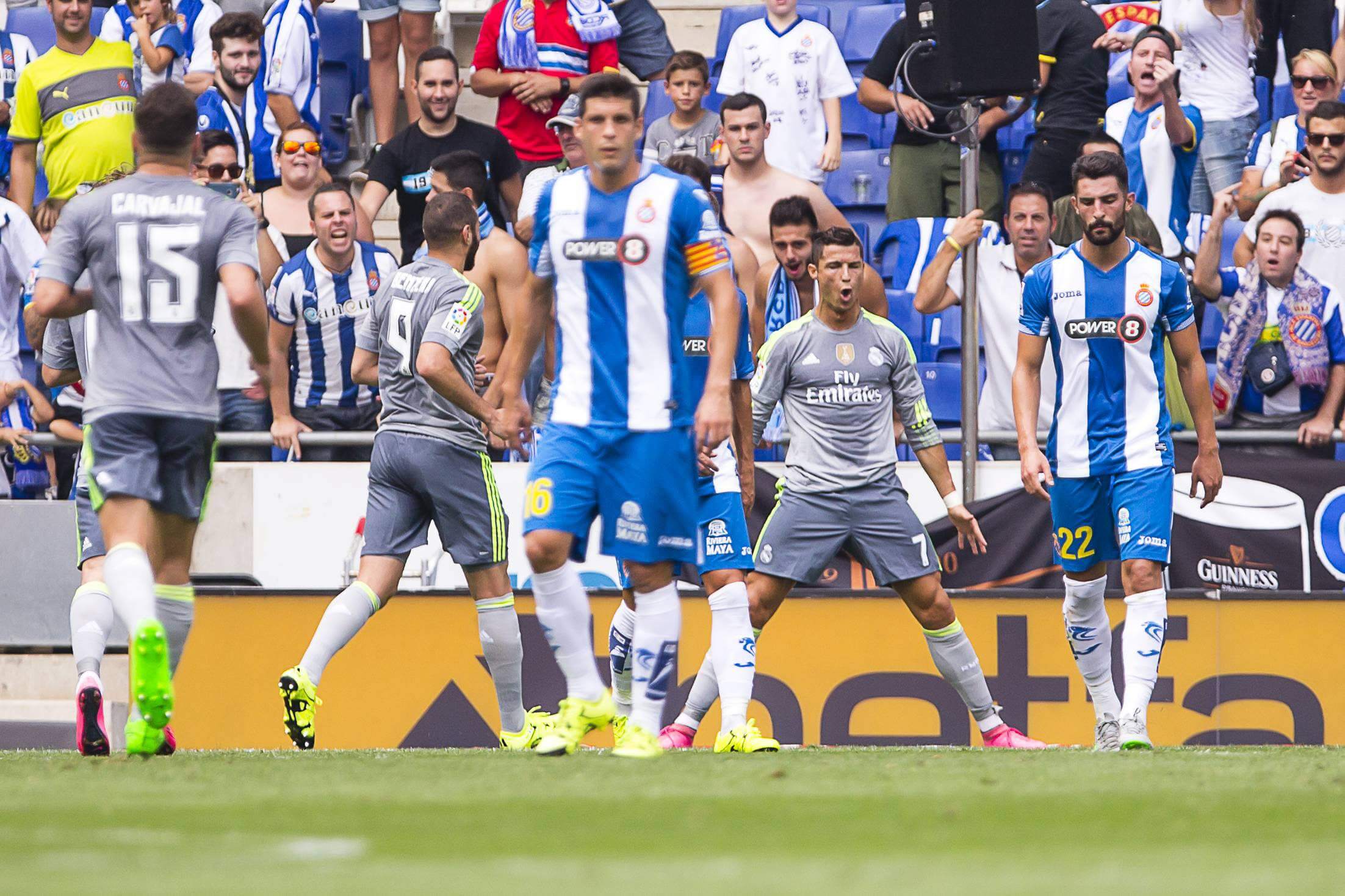 Cristiano Ronaldo celebra un gol ante el RCD Espanyol (Foto: Cordon Press)