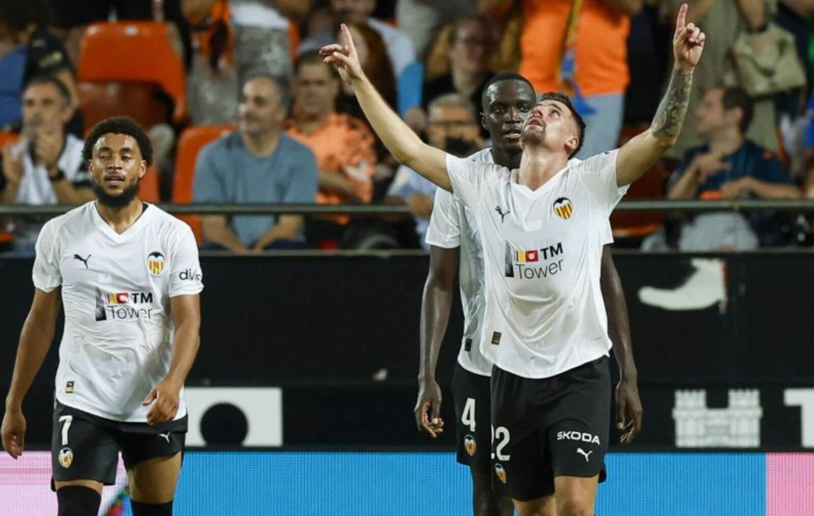 Gol de Baptiste Santamaría (Foto: LALIGA)