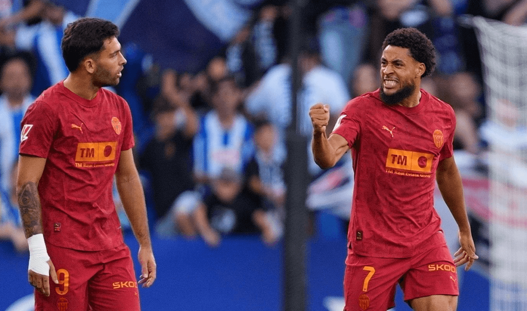 Hugo Duro y Danjuma (Foto: LALIGA)