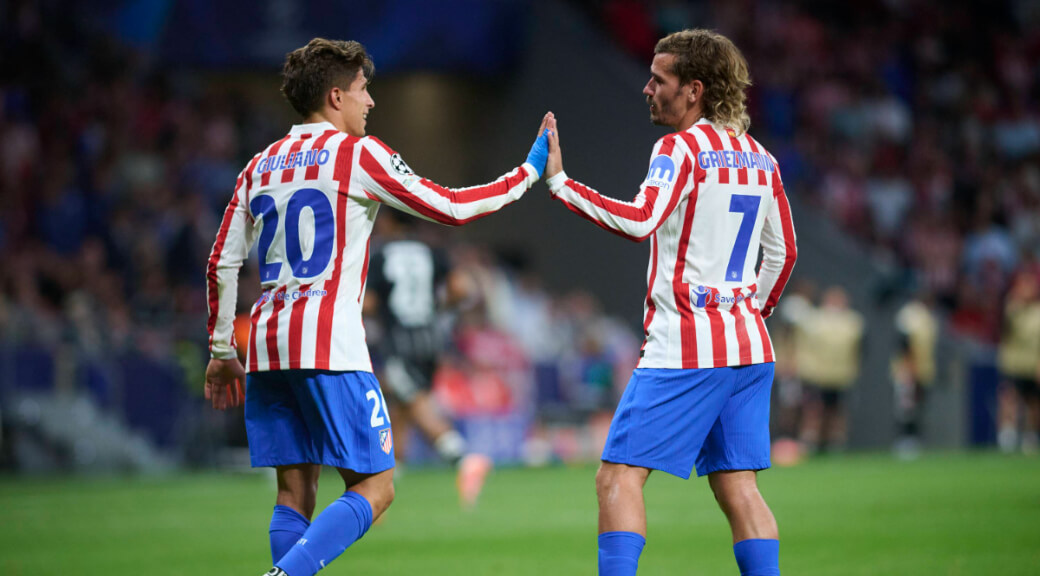 Giuliano Simeone y Antoine Griezmann en Champions League (Fuente: Cordon Press)