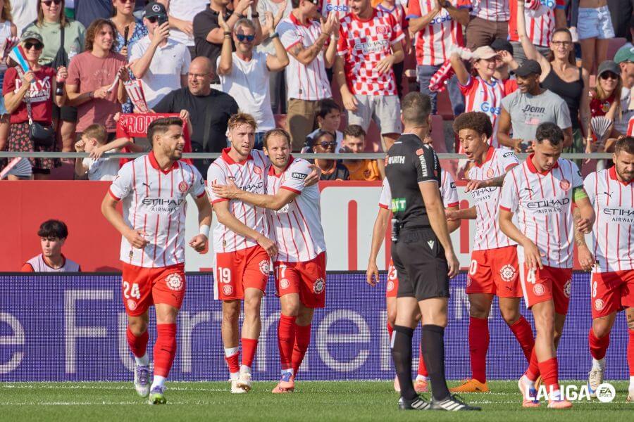 Gol de Vanat en el Girona-Valencia (Foto: LALIGA)