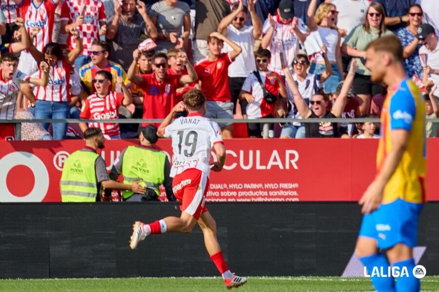 Gol de Vanat en el Girona-Valencia (Foto: LALIGA)