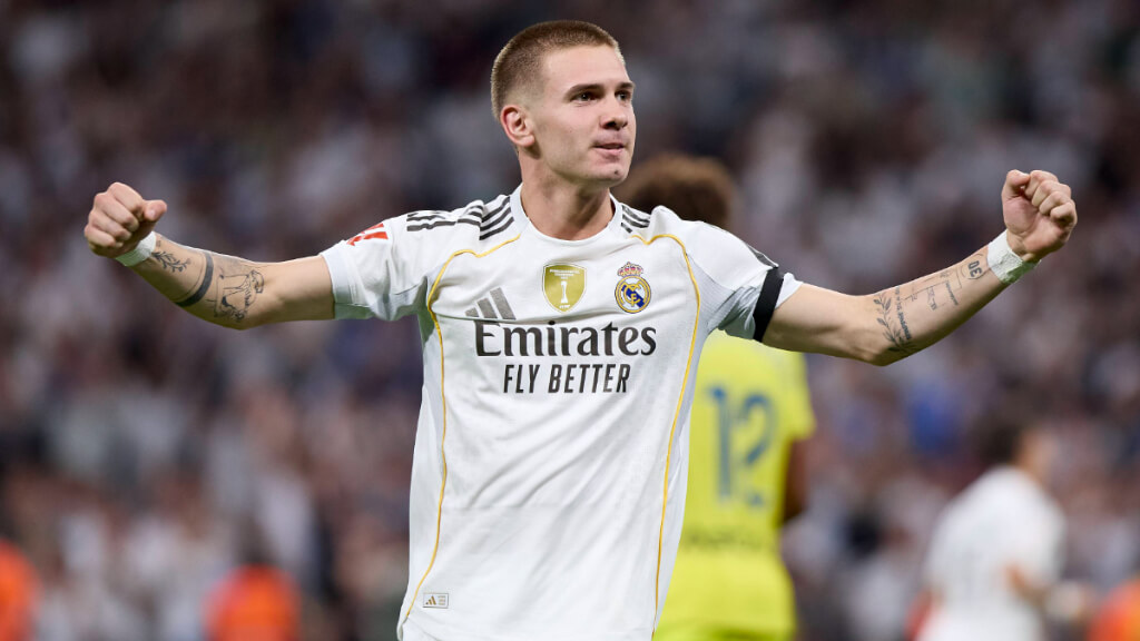 Franco Mastantuono celebrando con el Real Madrid (Cordon Press)