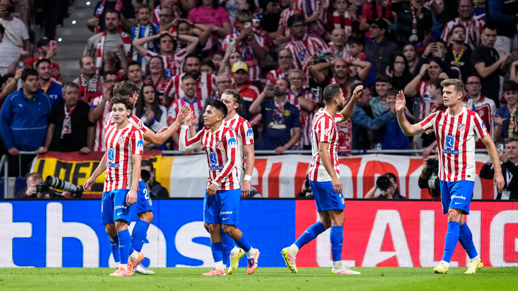 El Atlético de Madrid celebrando un gol en el Metropolitano (Europa Press)