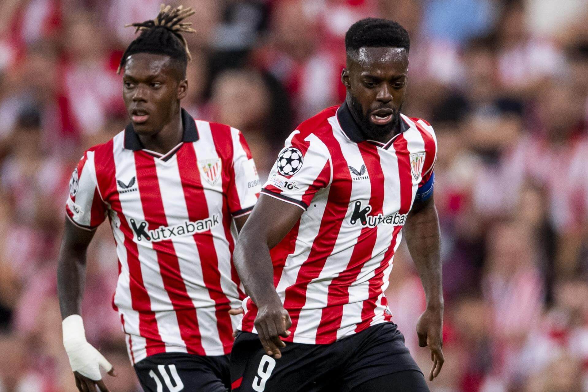 Iñaki y Nico Williams ante el Qarabag en la Champions League (Foto: Athletic Club).