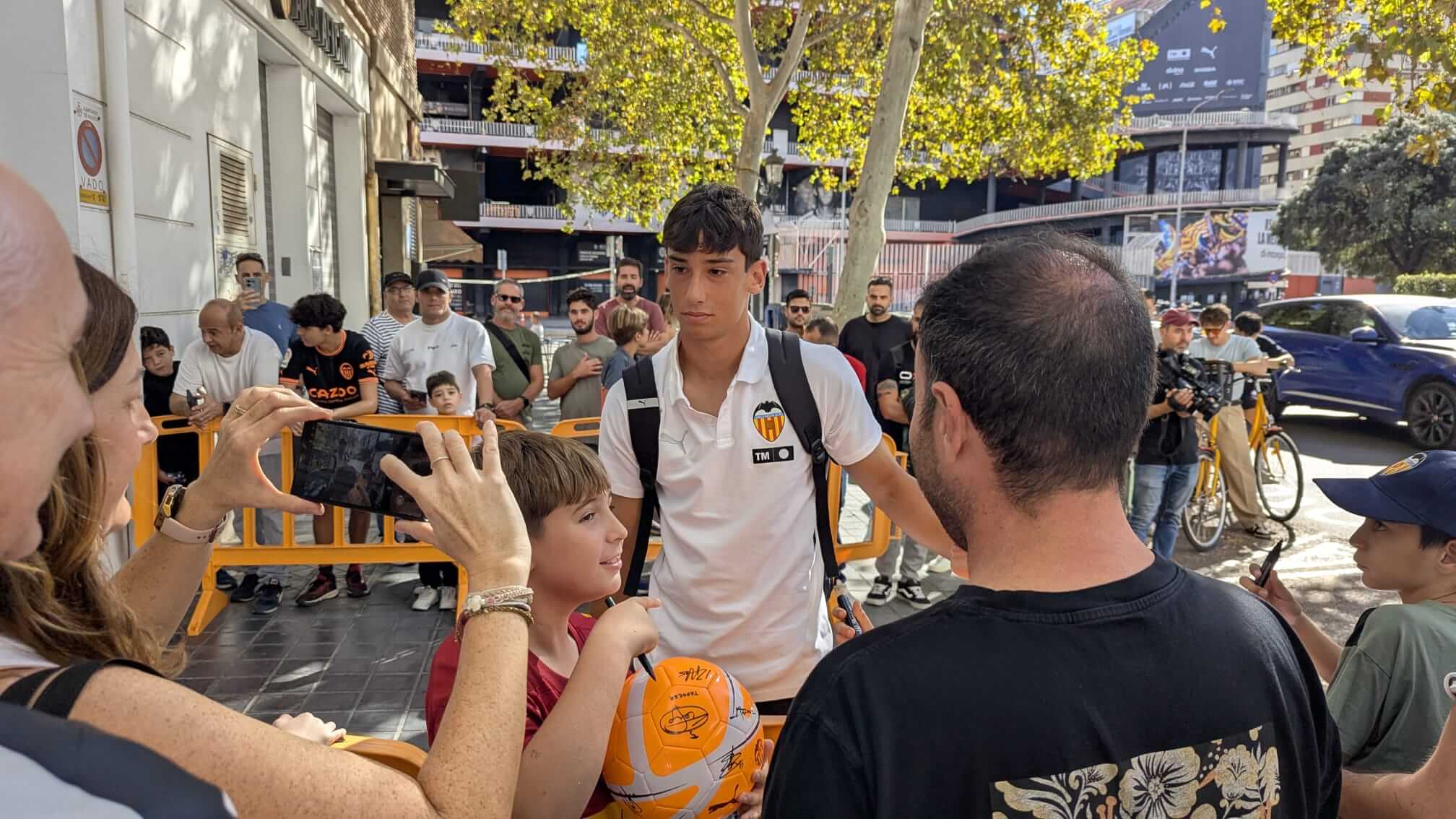 Alejandro Panach en la convocatoria del Valencia CF