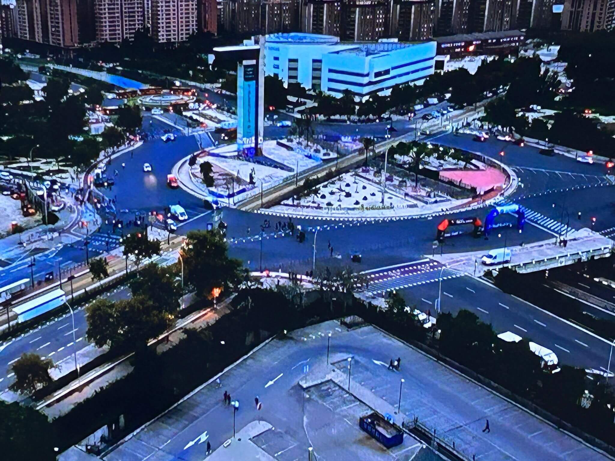 Vista aérea de la zona de salida del Medio