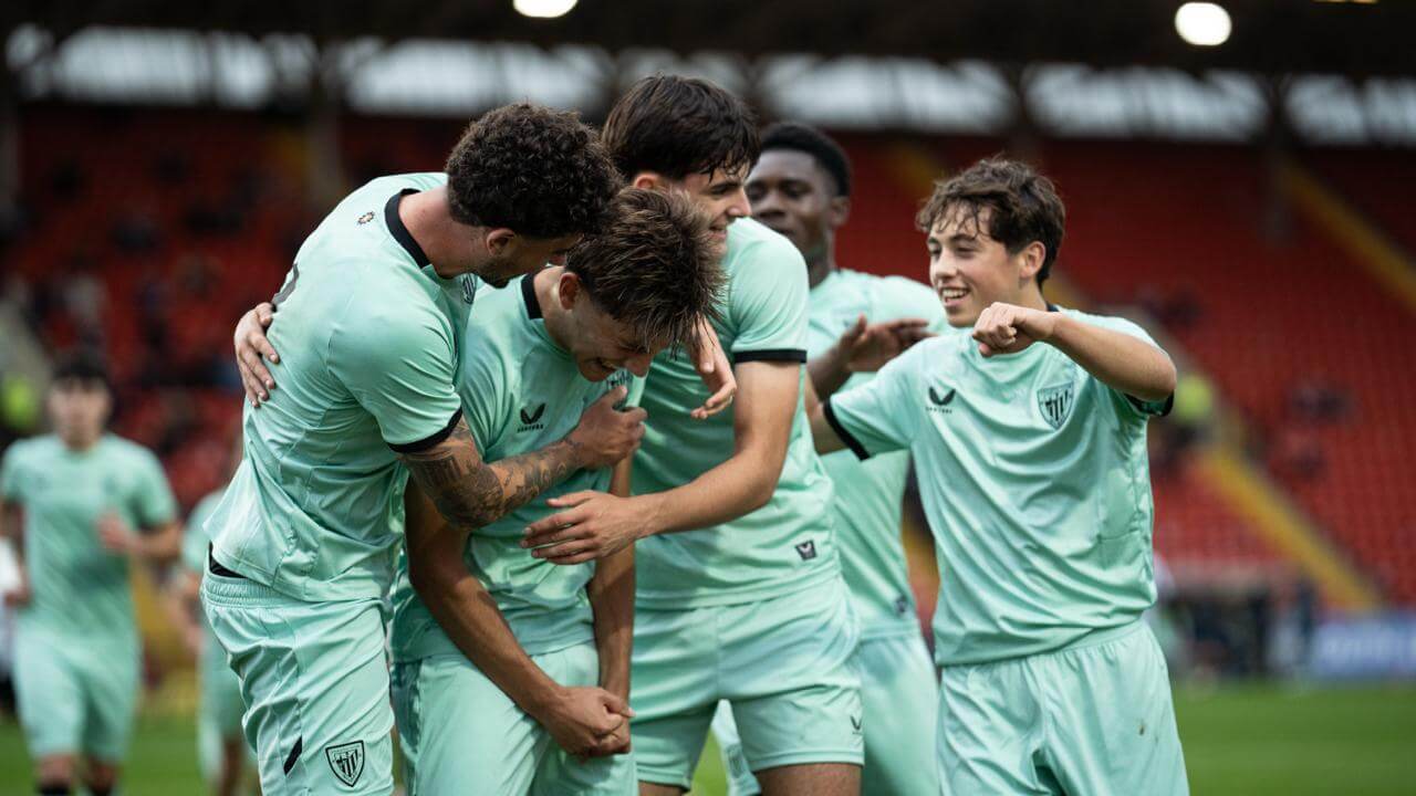 Gol en Newcastle, en la cuarta jornada de la UEFA Youth League (Foto: Athletic Club).