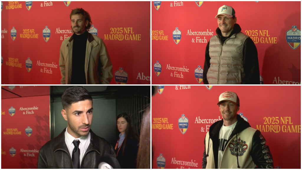 Guti, Casillas, Asensio y Griezmann en la alfombra roja del Madrid Game. 