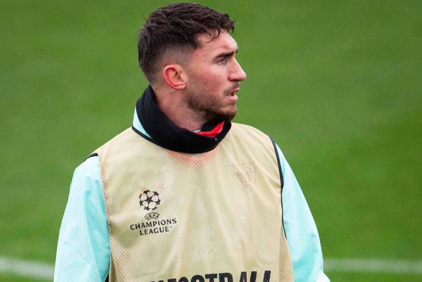 Aymeric Laporte entrenando para un partido de la Champions League (Foto: Athletic Club).