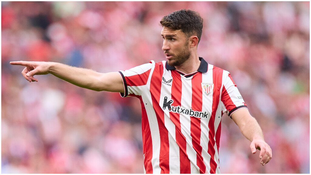 Aymeric Laporte, en un partido con el Athletic Club (Europa Press).