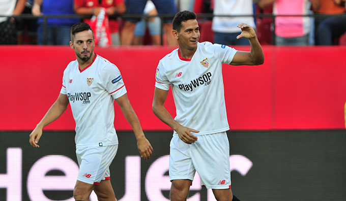 Ganso celebra un gol como el Sevilla.