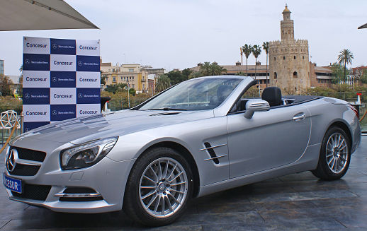El Mercedes SL, en su presentación en Sevilla.