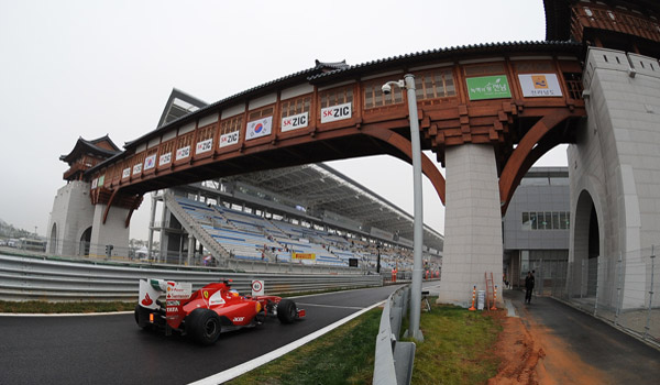Alonso, en el circuito de Corea.