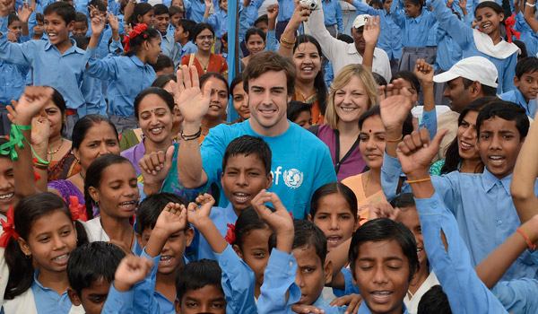 Alonso, en un acto como Embajador de Unicef.