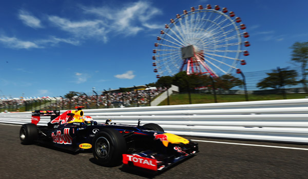 Sebastian Vettel, rodando en Suzuka.