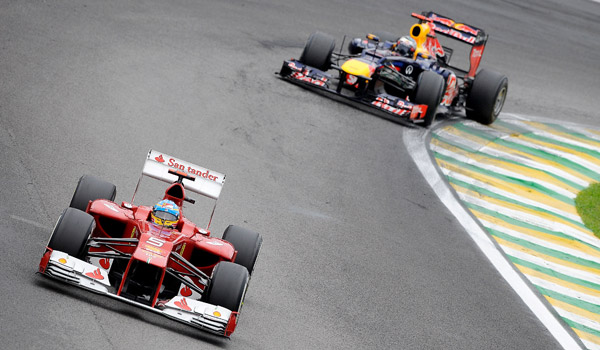 Alonso y Vettel, en Interlagos.