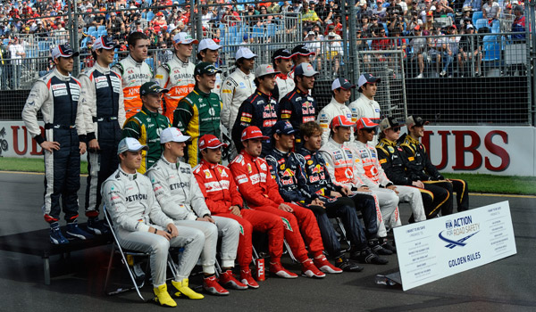 Parrilla de pilotos de 2012.