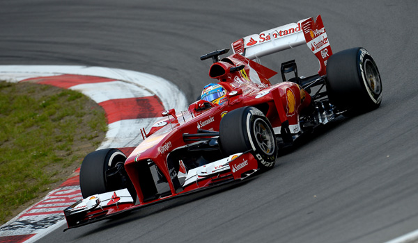 Alonso, durante la carrera.