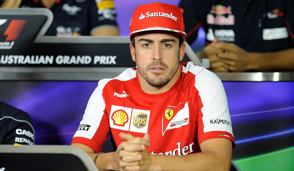 Alonso, en la rueda de prensa de la FIA.