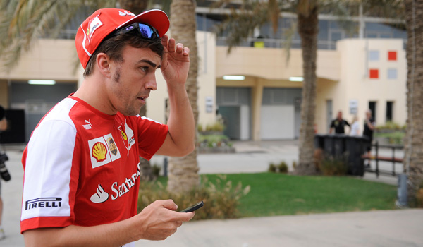 Alonso, en el circuito de Bahrein.