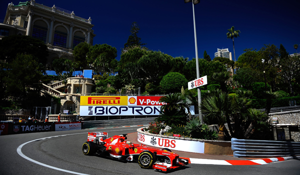 Alonso, en el circuito de Mónaco.